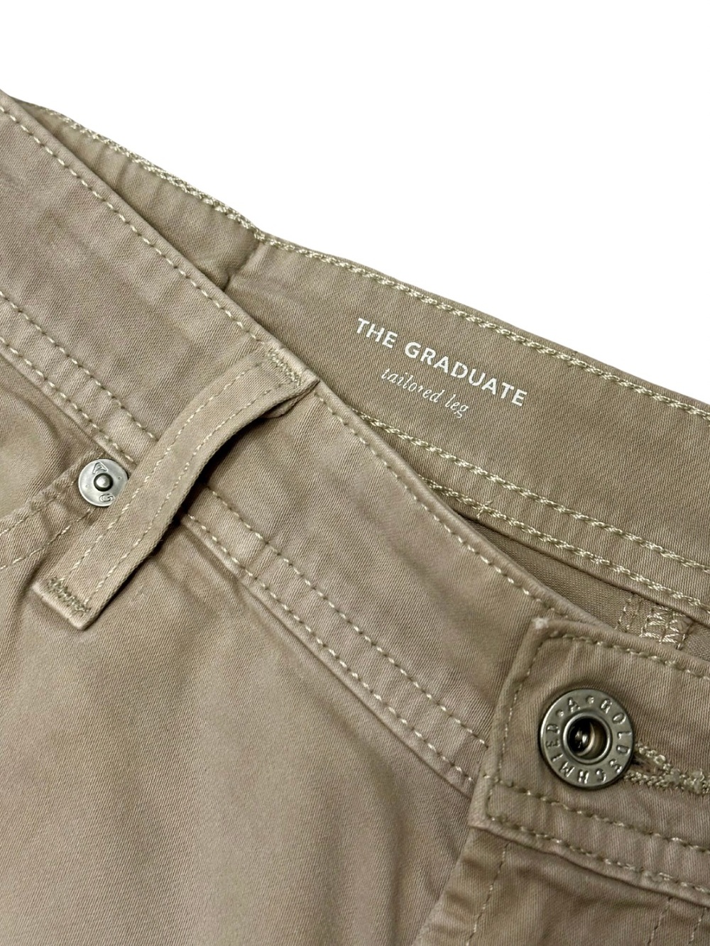 AG Adriano Goldschmied The Graduate Tailored Leg Khaki Jeans Men’s 33x34 - Picture 3 of 9
